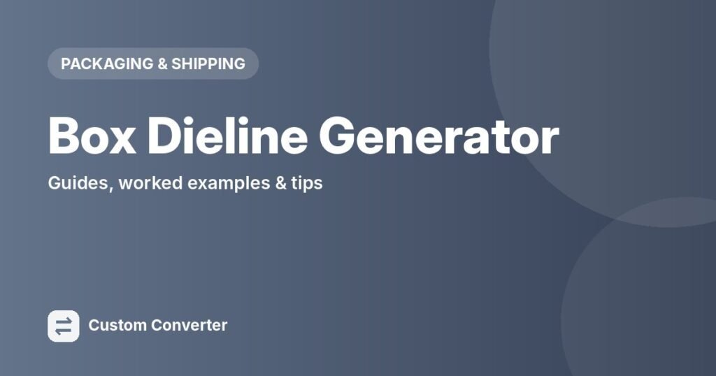 Box Dieline Generator – free online tool guide
