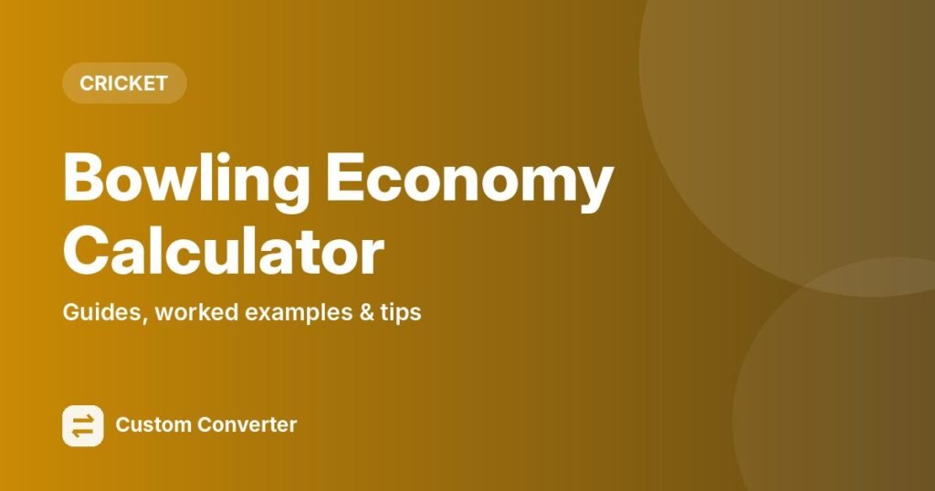 Bowling Economy Calculator – free online tool guide