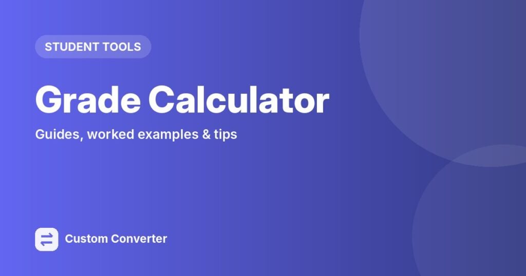 Grade Calculator – free online tool guide