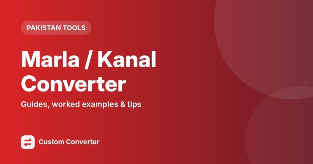 Marla / Kanal Converter – free online tool guide