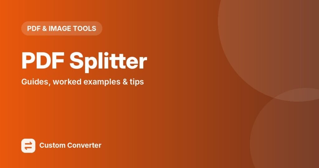 PDF Splitter – free online tool guide