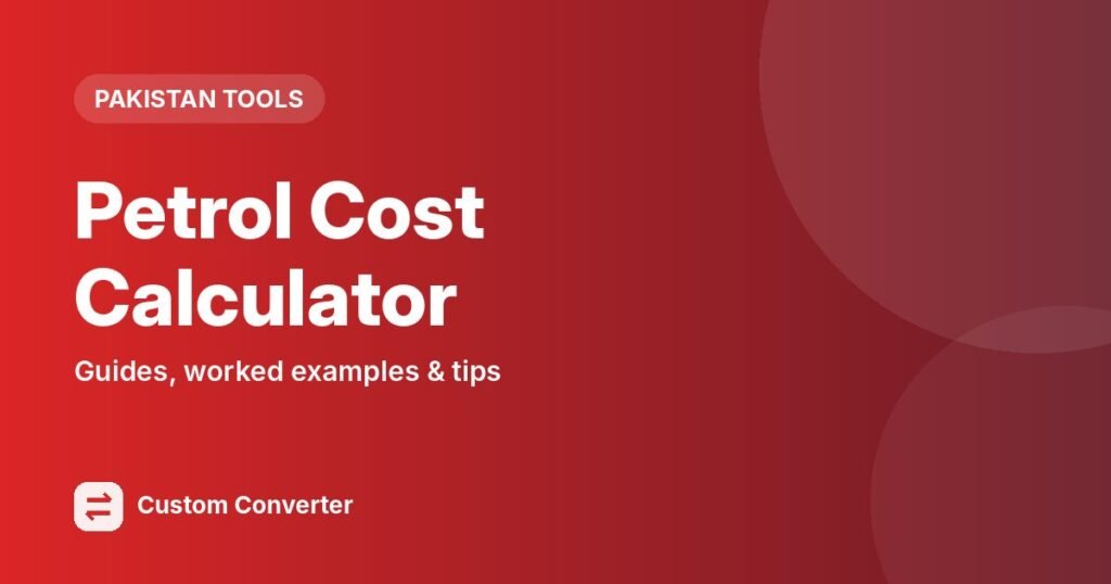 Petrol Cost Calculator – free online tool guide