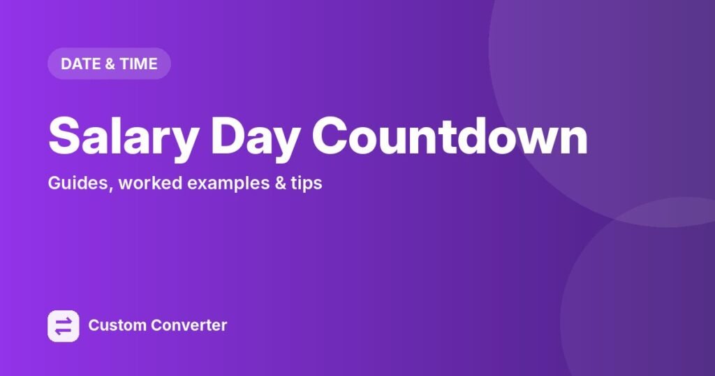 Salary Day Countdown – free online tool guide