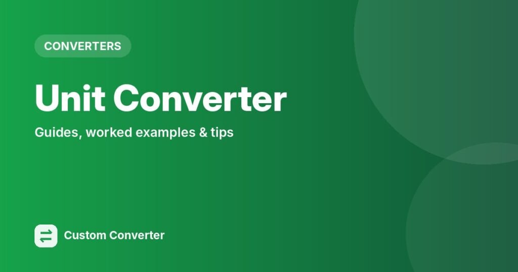 Unit Converter – free online tool guide