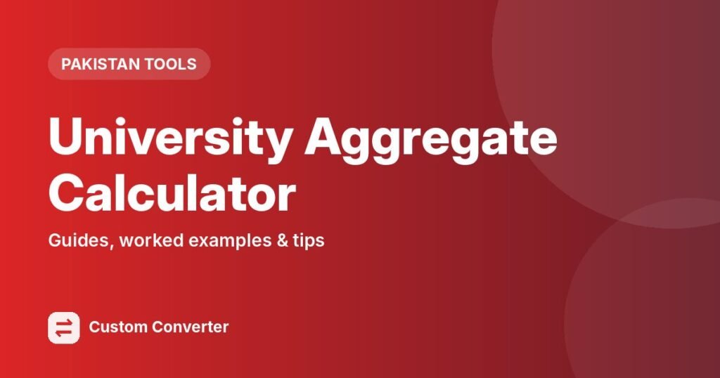 University Aggregate Calculator – free online tool guide