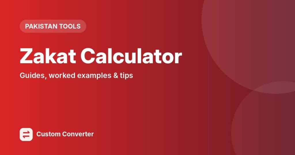 Zakat Calculator – free online tool guide